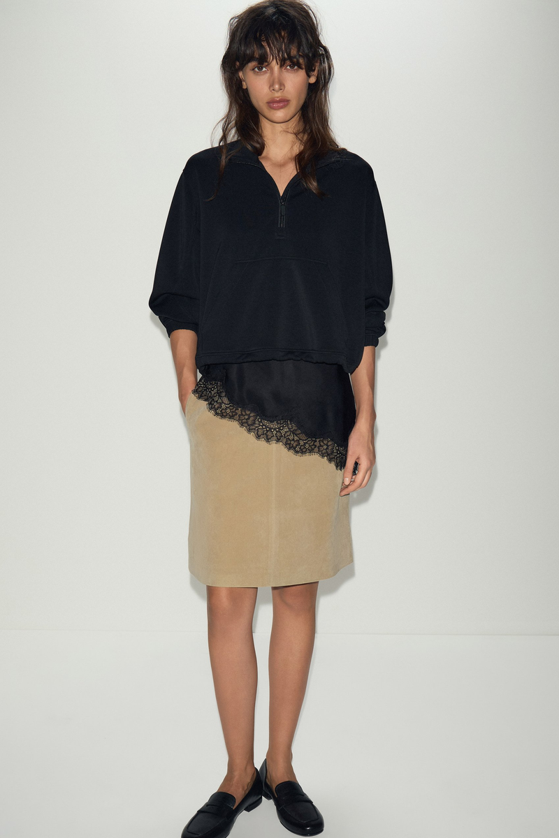 LIME new юбка из ненатуральной замши