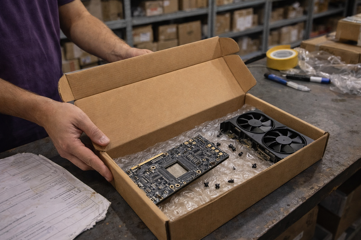    Продавцы вскрыли новую схему с возвратом видеокарт. Фото: нейросеть