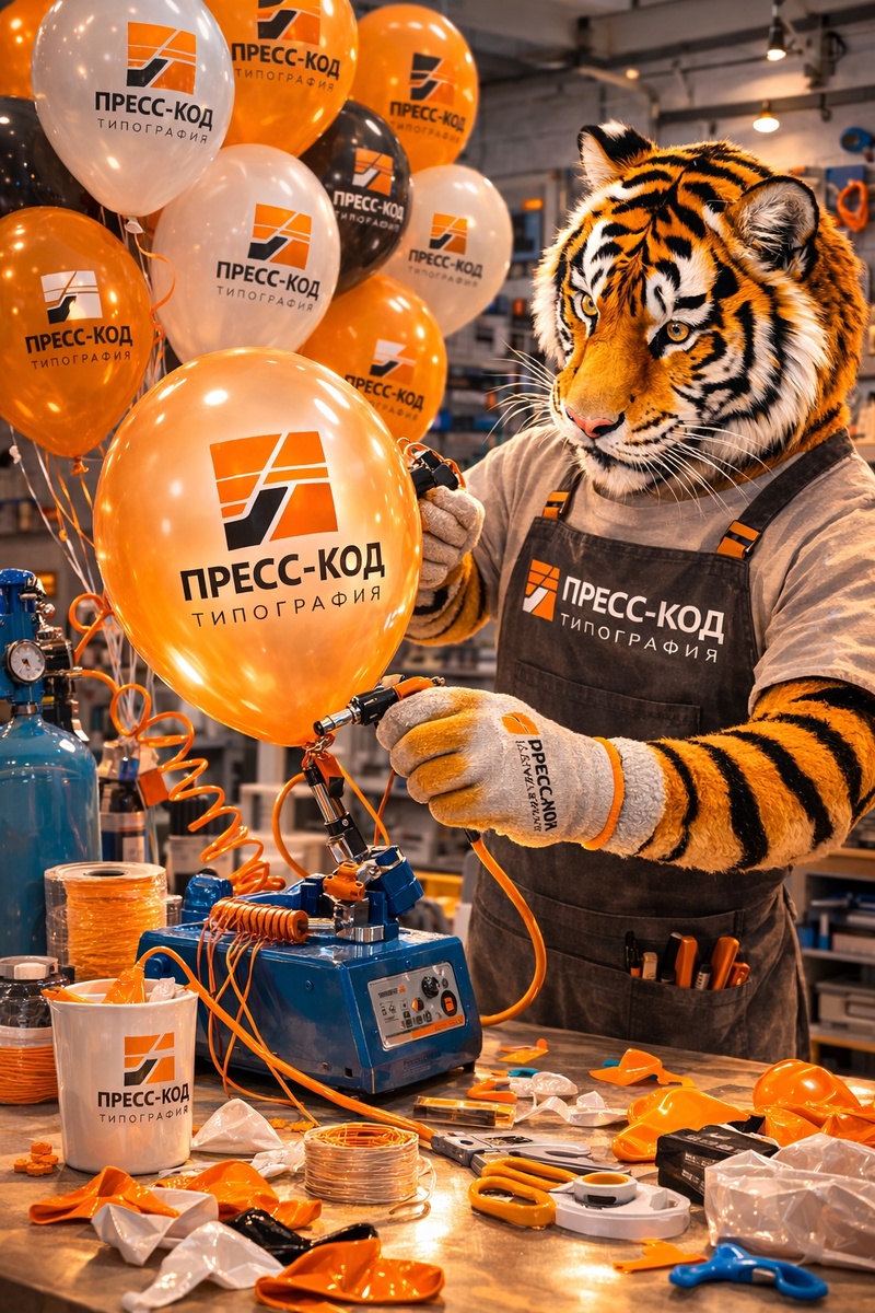 Изготовление воздушных шаров с логотипом в Москве и Московской области. Реклама на шарах, печать для мероприятий, праздников и промо-акций. Типография «Пресс-код»