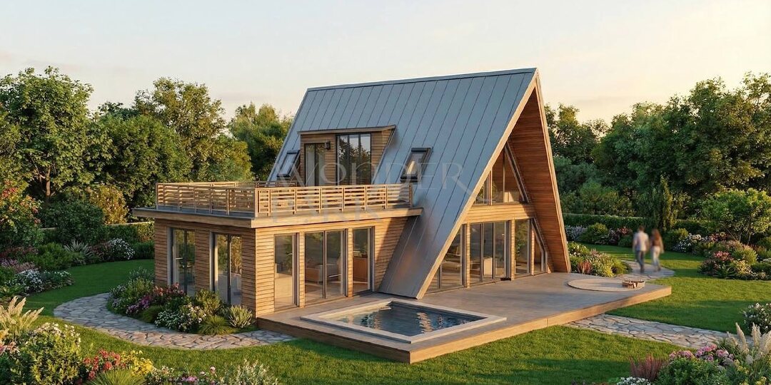 Каркасный A-frame дом с пристройкой — готовое решение для жизни и бизнеса