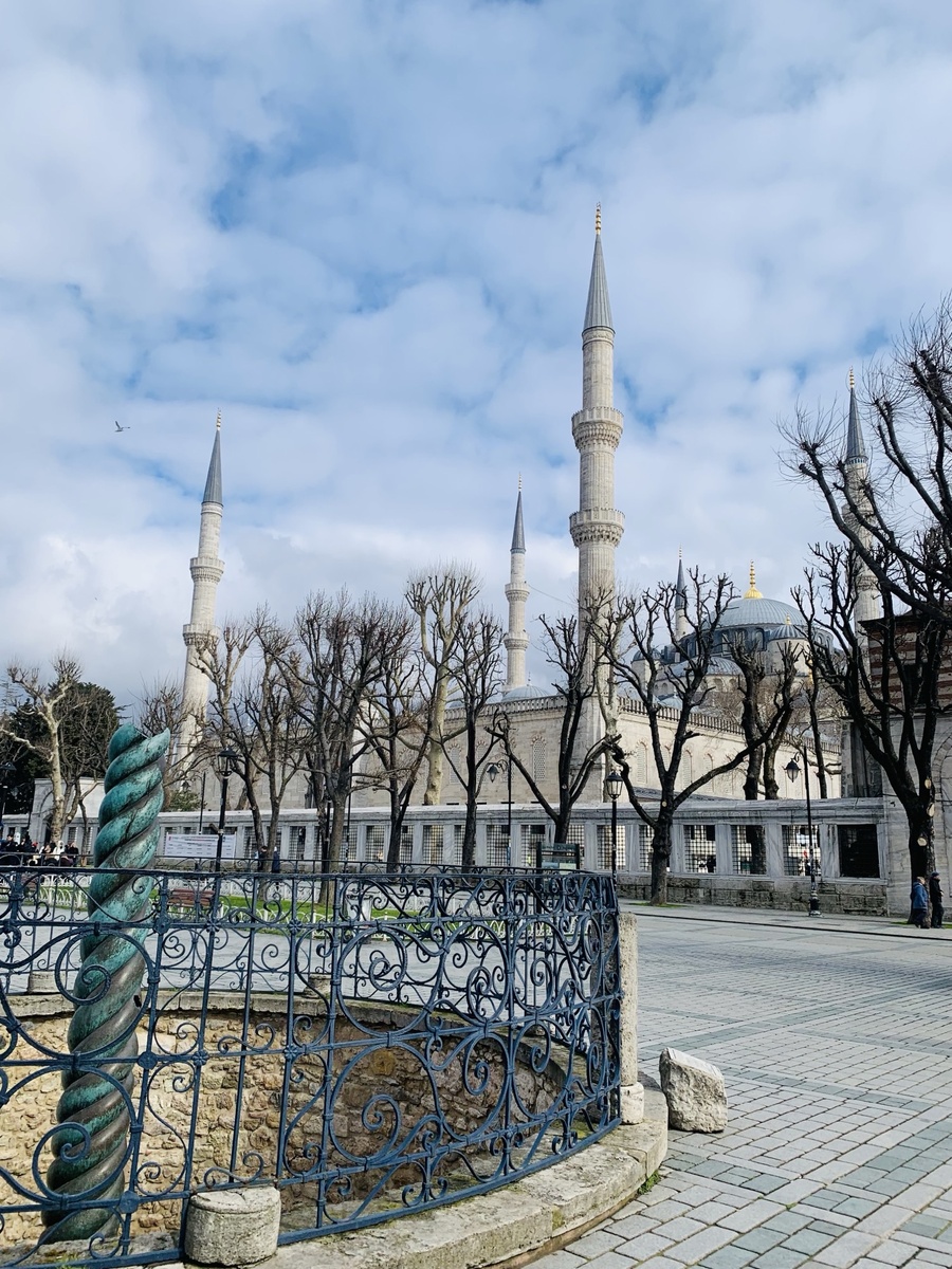 Площадь Султанахмет, Змеиная колонна и Голубая мечеть