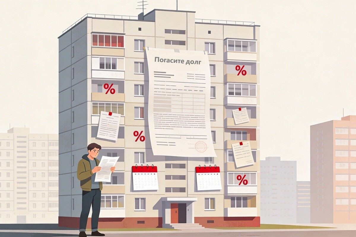 Когда приходится платить не только за квартиру, но и расплачиваться по накопившимся долгам — это дополнительный источник стресса. Источник: нейросеть📷
