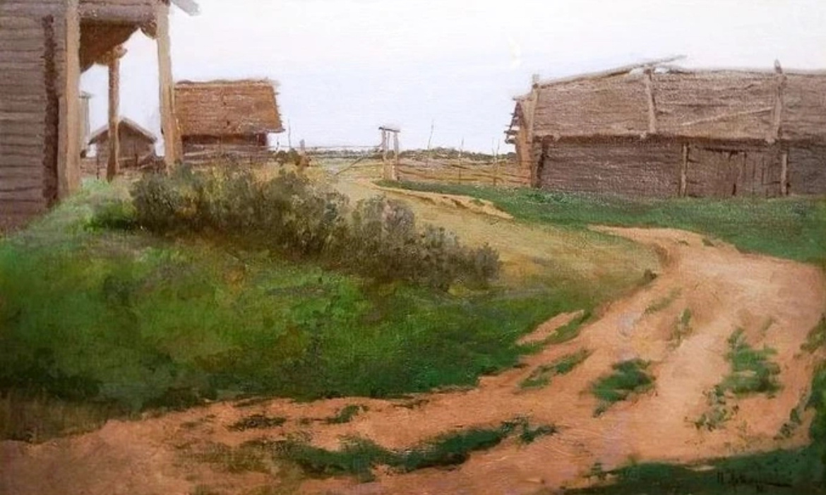Исаак Левитан. Восход луны. Деревня, 1898