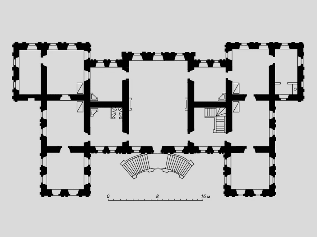 План здания Кикиных палат в Санкт-Петербурге. Изображение: citywalls.ru