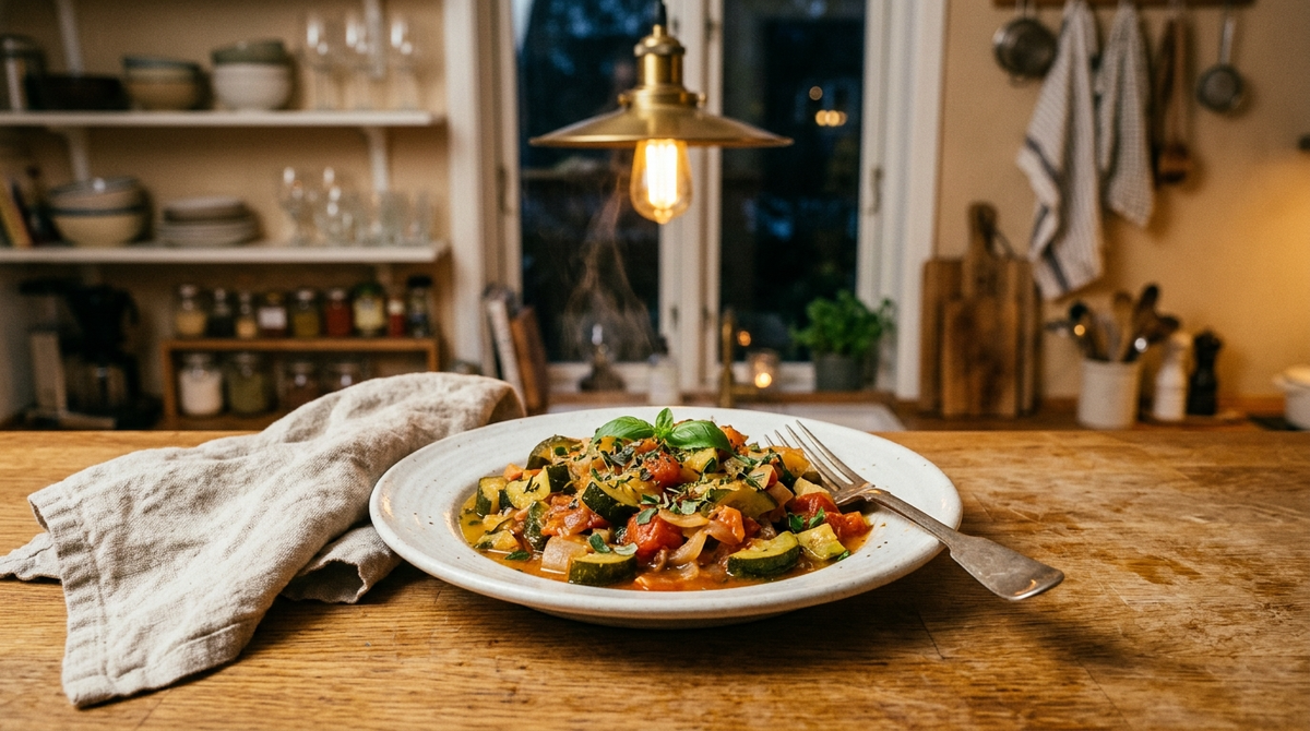 Тушёные кабачки с помидорами: рецепт, после которого молчание за столом стало комплиментом