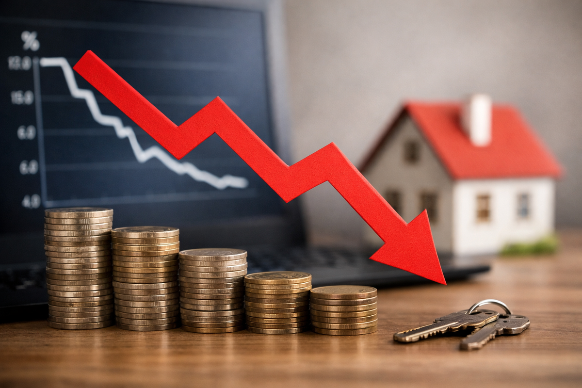    Ставка пошла вниз: ЦБ опустил её до 15%. Фото: нейросеть