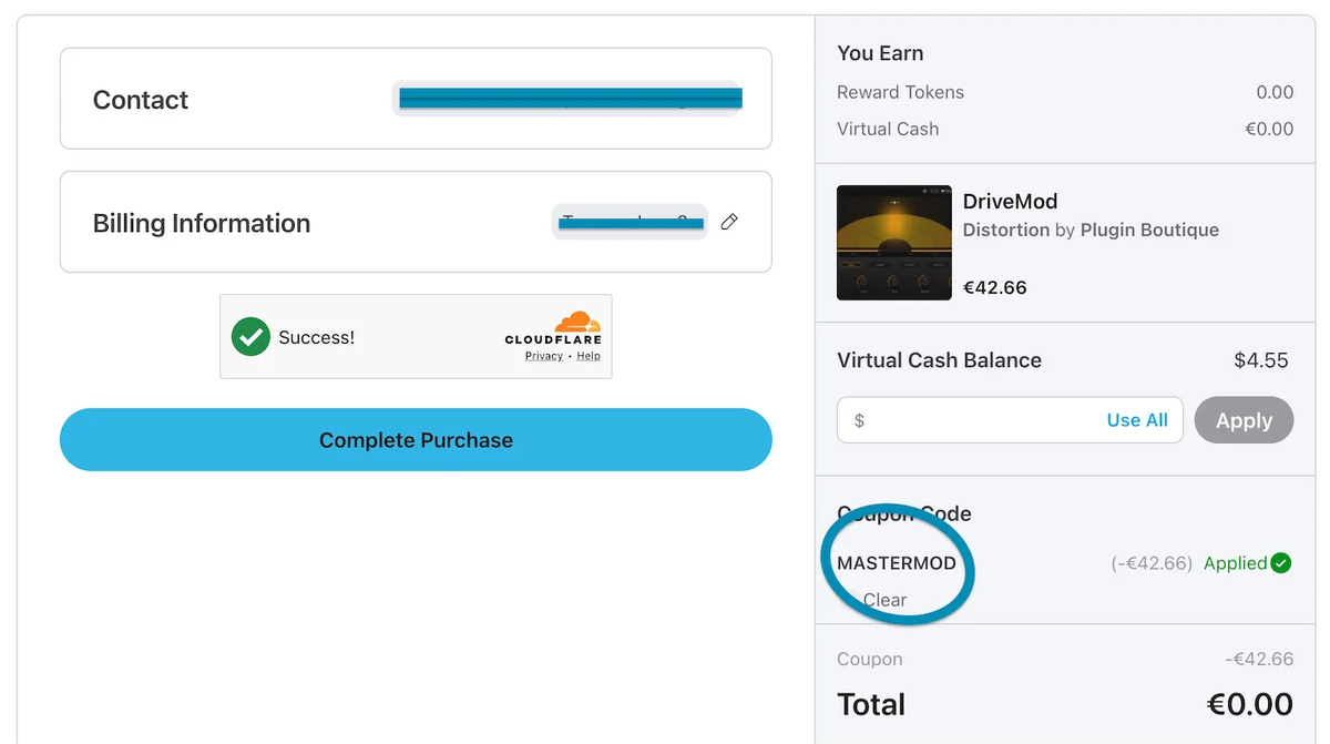 Примените код купона MASTERMOD при оформлении заказа, чтобы снизить цену до нуля.
