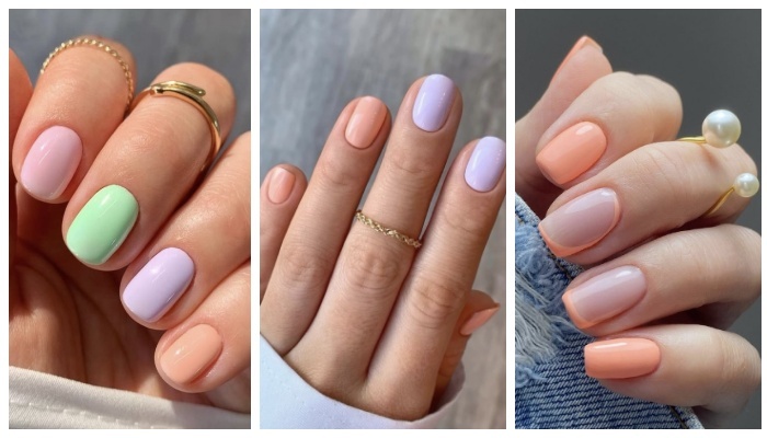 15 милых пастельных дизайнов для коротких ногтей