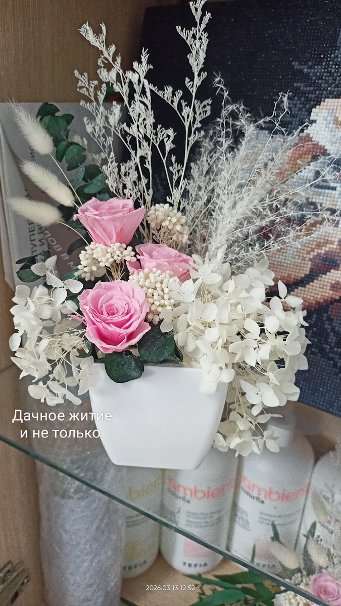 Стабилизированные цветы. Фото автора