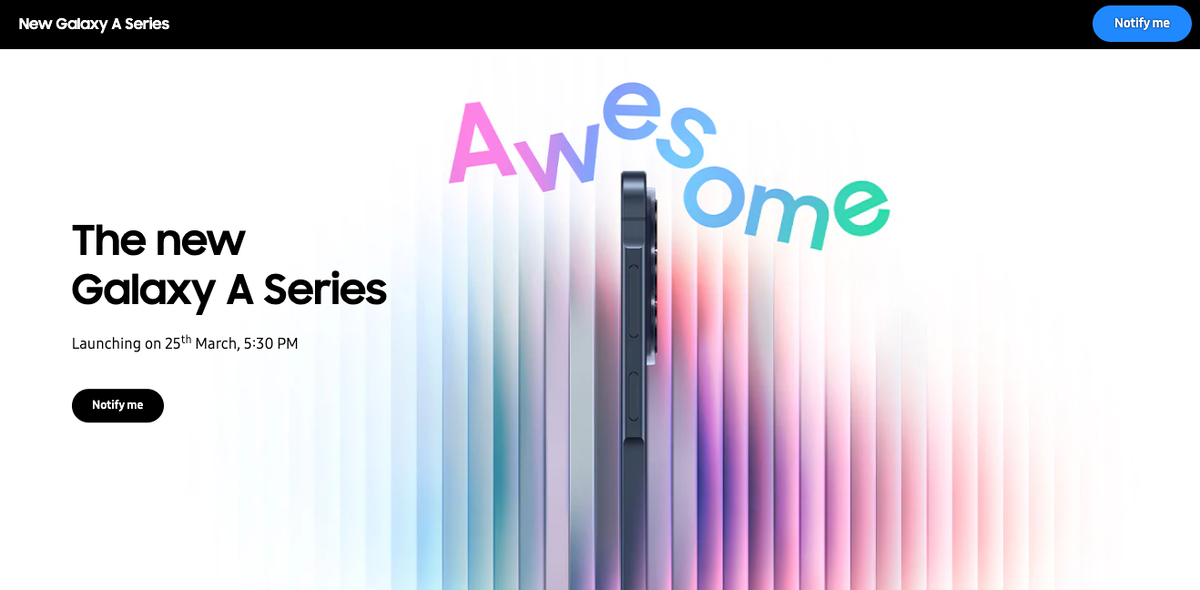 Скриншот сайта Samsung India  📷
