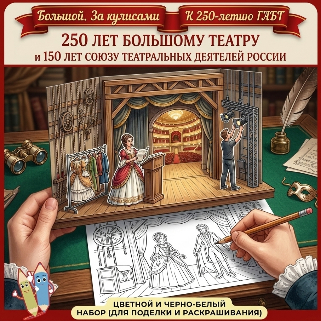 Поделка-аппликация «Большой. За кулисами. 250 лет Большому театру». Разговоры о важном 23 марта