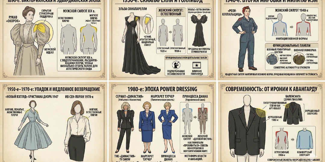 От куска поролона до оружия карьеристки: тайная история подплечников (и как их стильно носить сегодня)