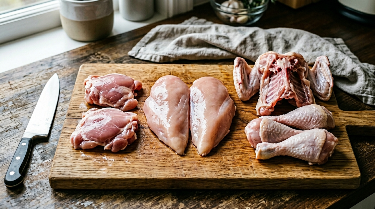 Готовлю из одной курицы 3 полноценных ужина на семью: схема за 85 рублей порция