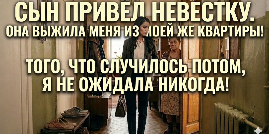 Сын привёл невестку — она выжила меня из моей же квартиры. А потом случилось то, чего я не ожидала никогда