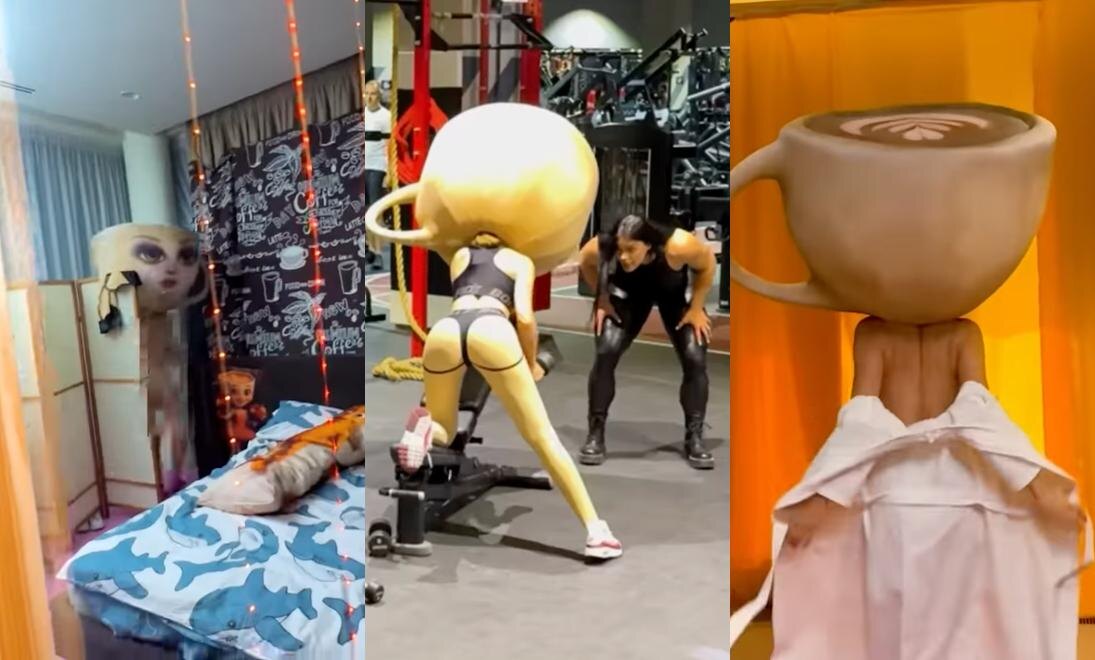 Кадры из ролика Влада А4 «Построили 3 СЕКРЕТНЫЕ КОМНАТЫ, Чтобы Следить за БАЛЕРИНОЙ КАПУЧИНО!»