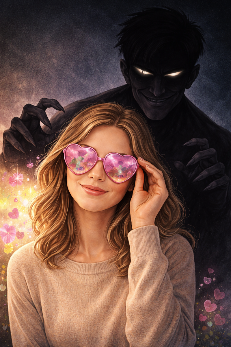 Через розовые очки не видно реального отношения к себе