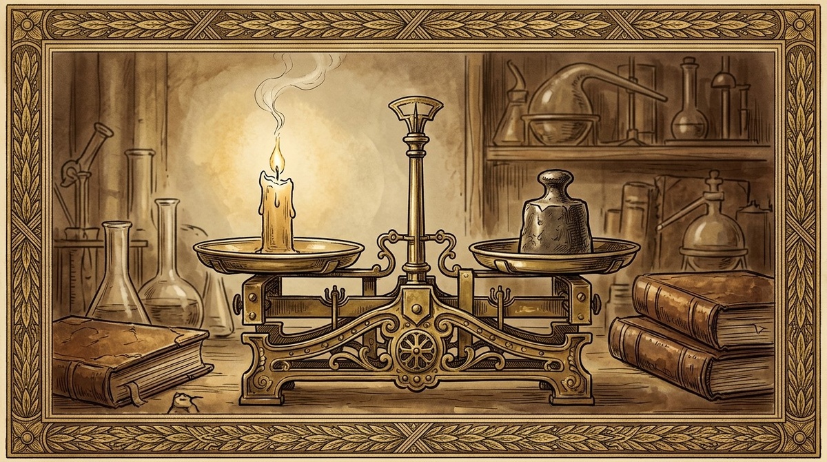 Свеча горит на весах - какая чаша перевесит через десять минут?