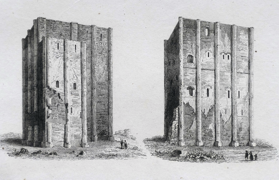 Замок Лош, Франция – один из самых впечатляющих романских донжонов XII века с характерными контрфорсами