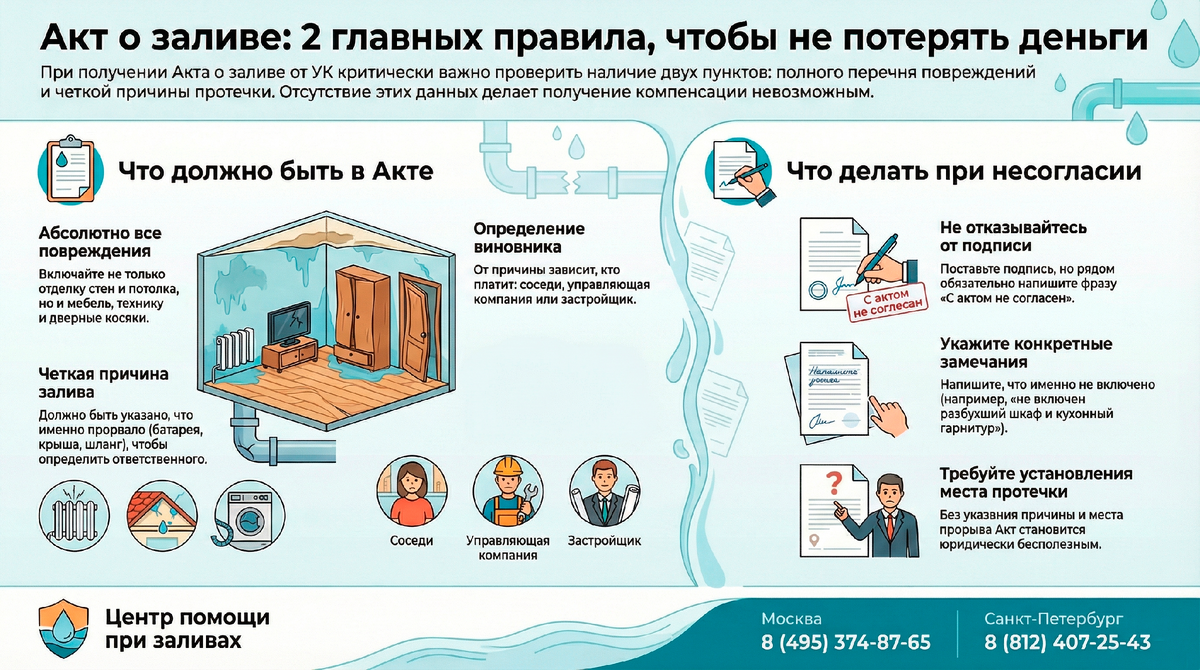 ДВА важных пункта в АКТЕ О ЗАЛИВЕ! Все за 1 мин.!