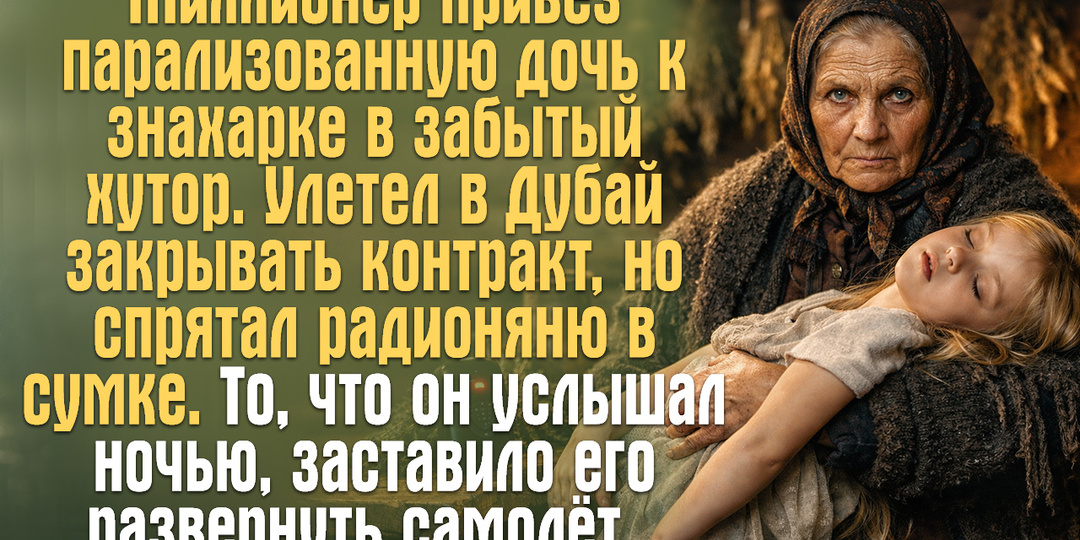 Миллионер привёз парализованную дочь к знахарке в забытый хутор.