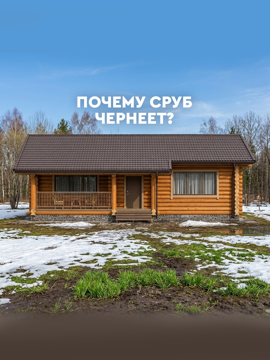 Почему чернеет сруб? И как спасти деревянный дом до того, как станет поздно