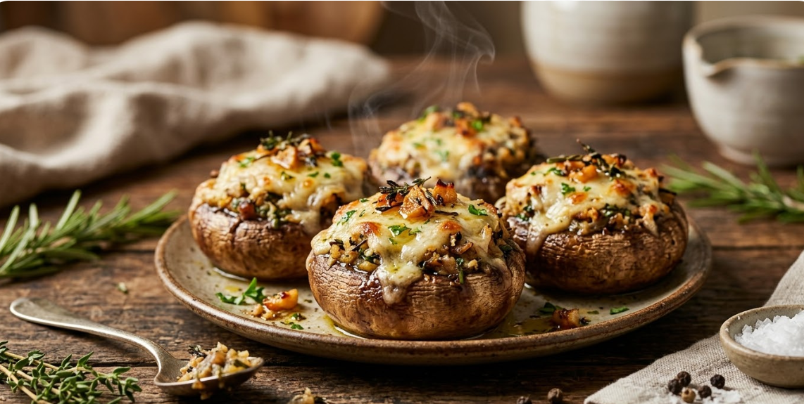 Запеченые шапминьоны