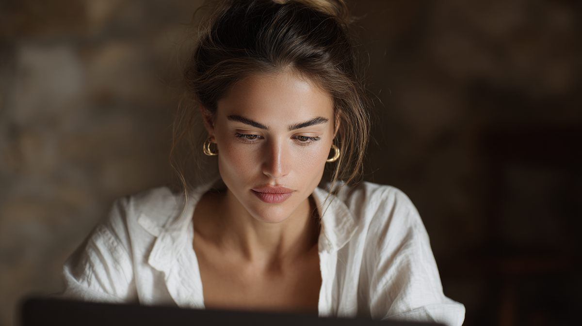 Девушка общается в чате с нейросетью