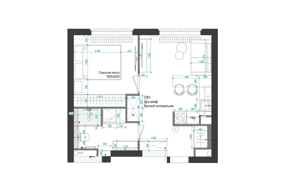 Планировочное решение и расстановка мебели