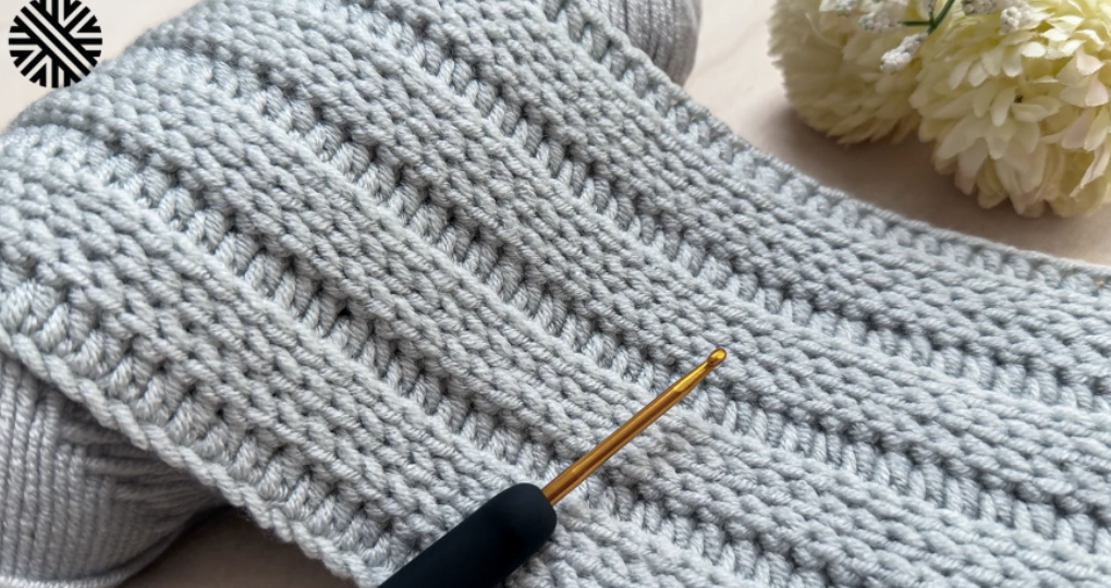 Простой узор для шарфа, пледа, сумки...