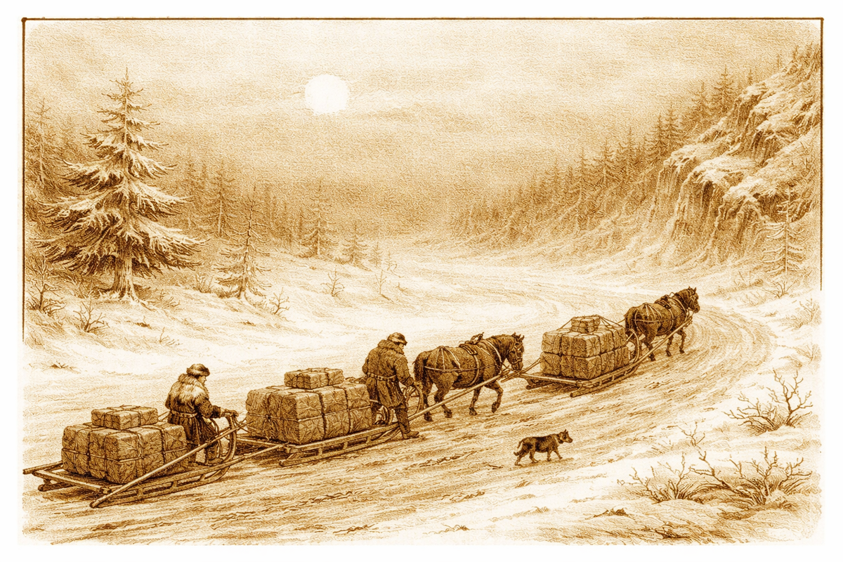 Чайный караван в Сибири.