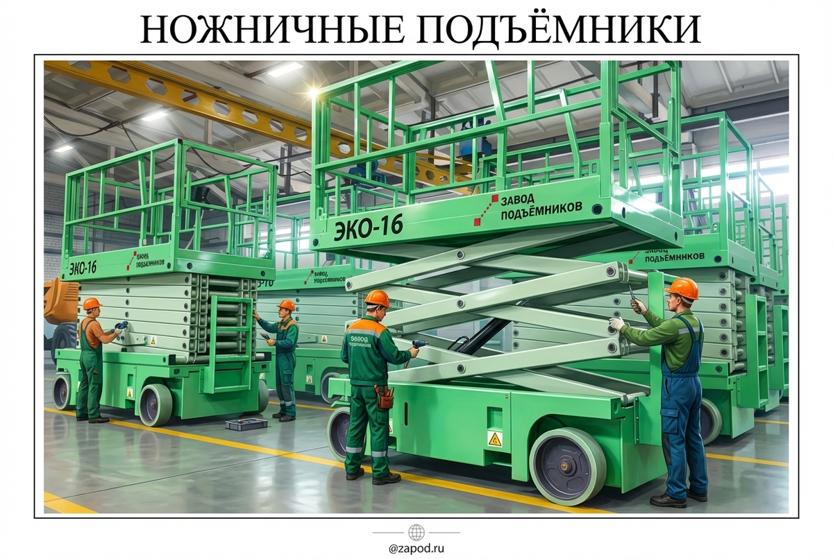    Ножничный подъемник используется для монтажа металлоконструкций. admin