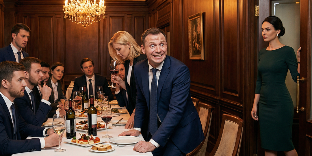 — Убирайся, — прошипел муж сквозь зубы, увидев жену у своего столика