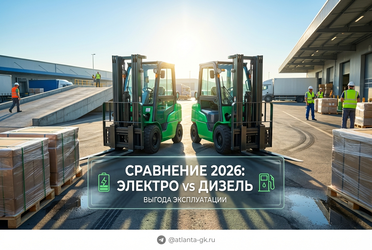    Электрический вилочный погрузчик - выгодное решение для бизнеса в 2026 году. Atlanta-gk