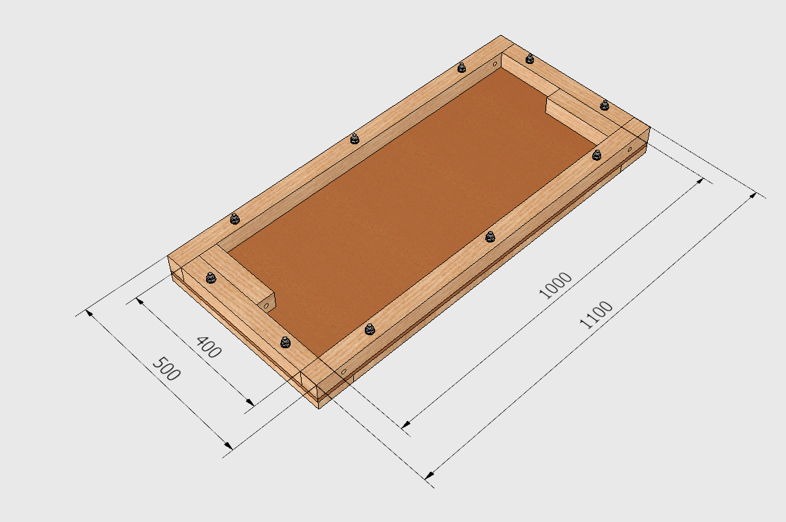 Размеры моей формы для бетонной панели
