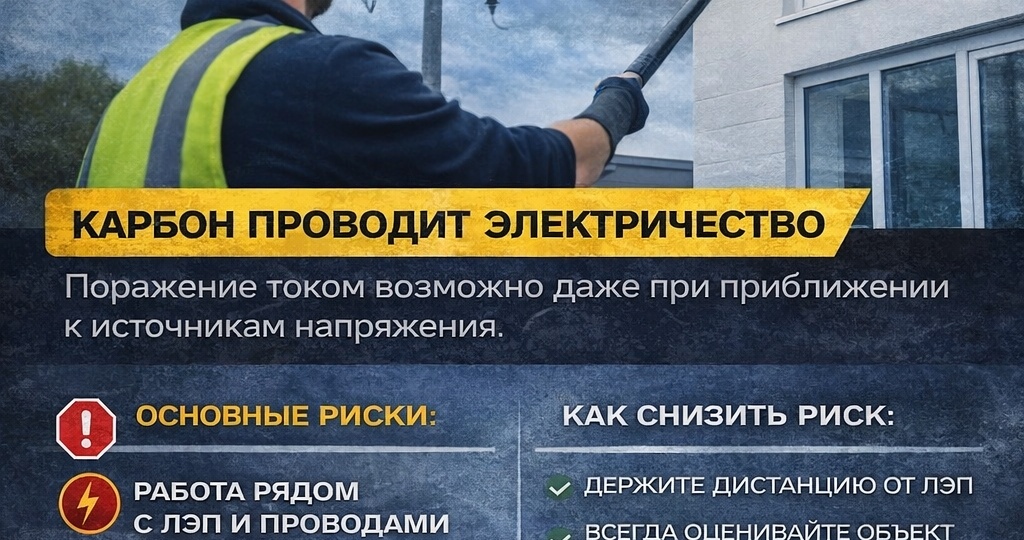Напоминаем: карбон (углеволокно) — проводит электричество