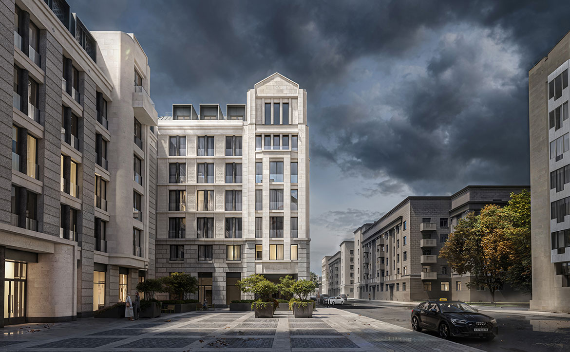 рендер жилого комплекса "Коллекционер" от Группы RBI