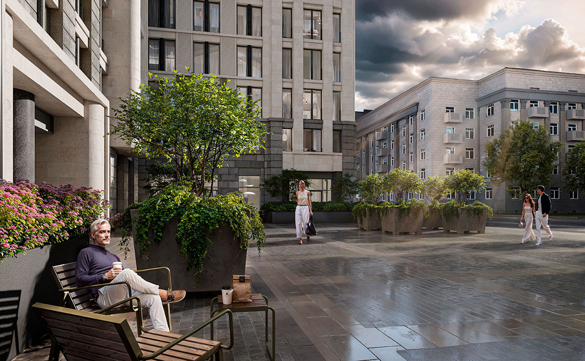 рендер жилого комплекса "Коллекционер" от Группы RBI