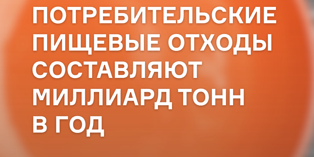 ПОТРЕБИТЕЛЬСКИЕ ПИЩЕВЫЕ ОТХОДЫ СОСТАВЛЯЮТ МИЛЛИАРД ТОНН В ГОД