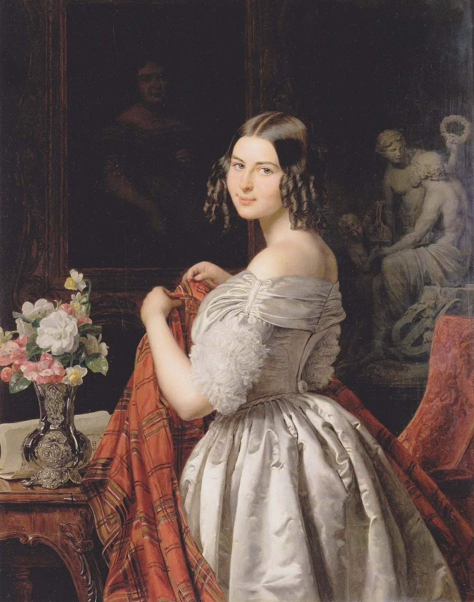 Девушка за туалетом, 1840