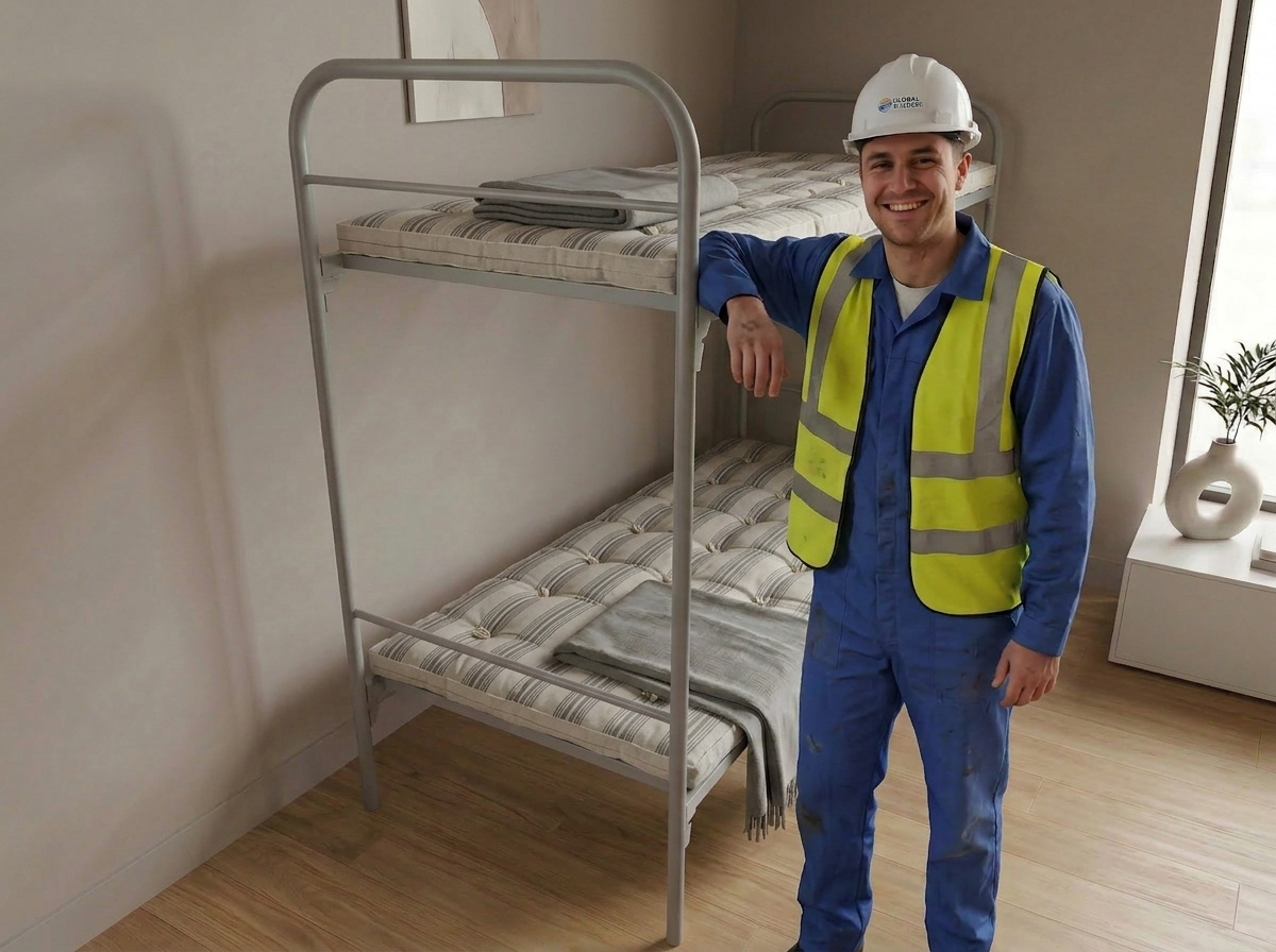 Кровать двухъярусная металлическая