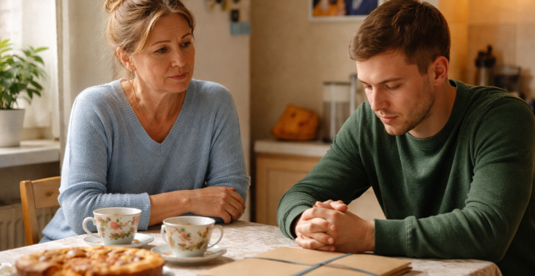 Сын пришел к матери сообщить о разводе, но после ее слов - расплакался