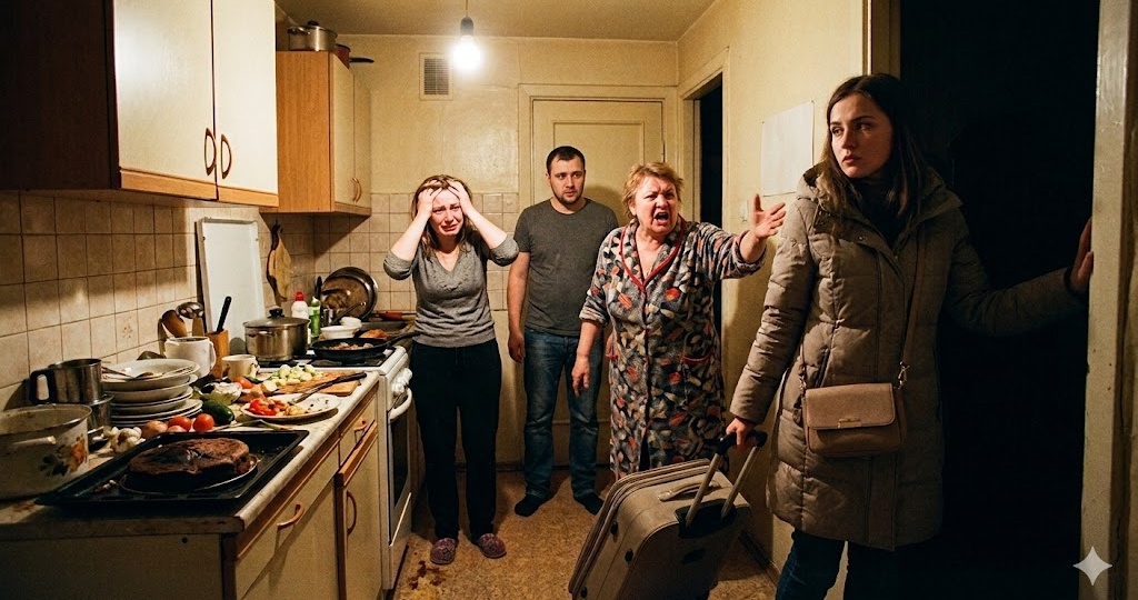 Родня мужа пришла в ярость, когда из-за отъезда Ирины к родителям им пришлось самим организовывать праздничный стол.