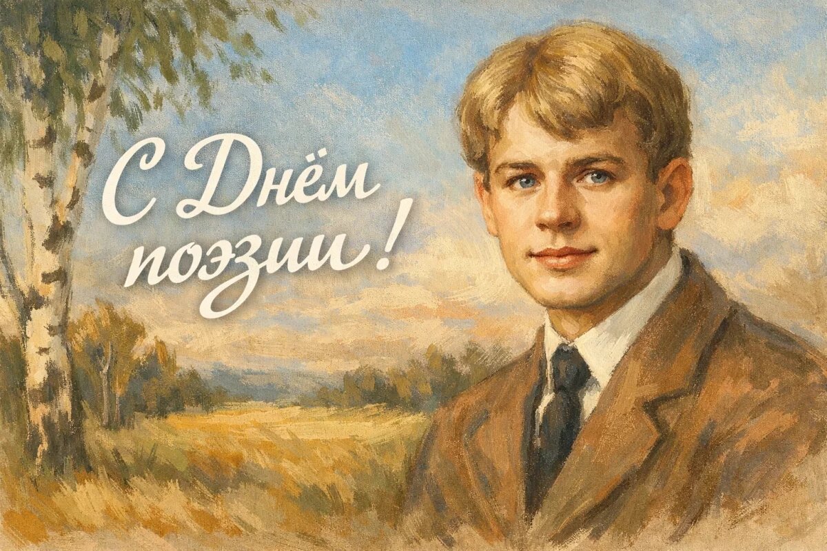    Открытки с Днём поэзии 2026.