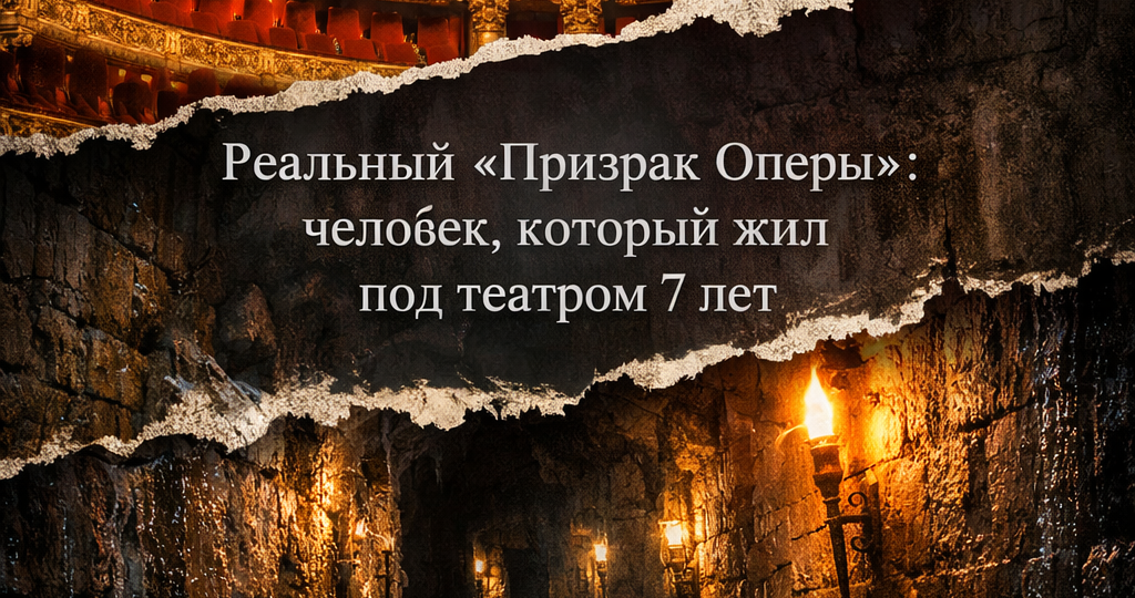 Реальный «Призрак Оперы»: человек, который жил под театром 7 лет и умер там. Никто не знал