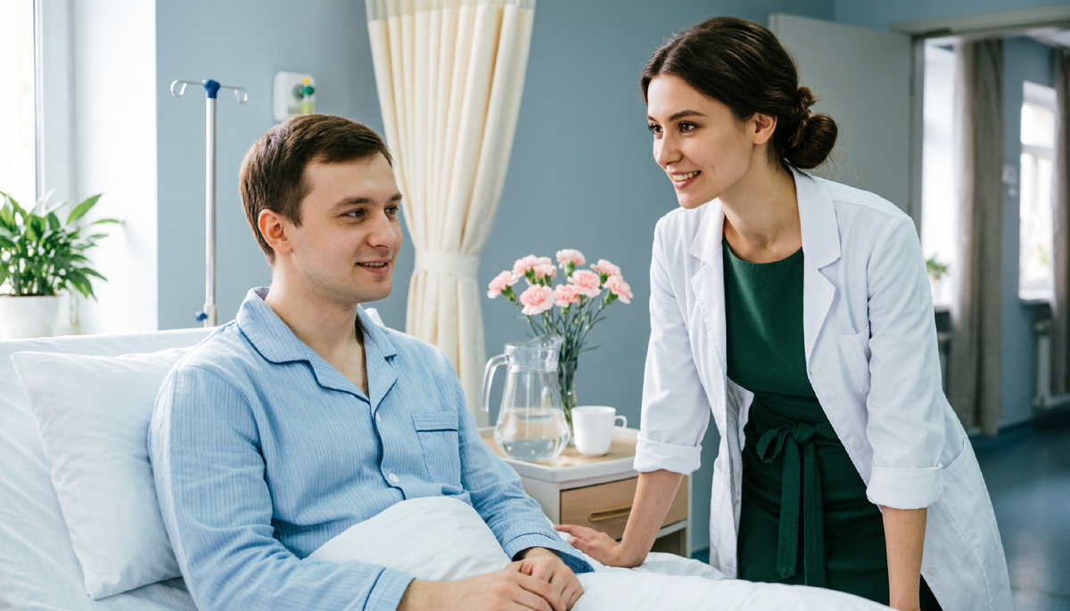 Это рассказ о мужчине по имени Алексей, который во время лечения в больнице случайно знакомится с Ириной — племянницей соседа по палате. Между ними возникает искренняя симпатия, и Алексей оставляет ей свой номер телефона и адрес, надеясь на продолжение. Однако из-за цепочки нелепых случайностей (она теряет номер, он не застаёт её, когда она приходит лично в день его выписки) они теряют друг друга на семь месяцев. Спустя полгода Алексей случайно находит оставленную ею записку у соседки и, руководствуясь обрывками информации, разыскивает Ирину на выставке, где она работает куратором. История подчёркивает, что настоящая связь между людьми способна преодолеть время, технические сбои и обстоятельства, если оба хранят память друг о друге.