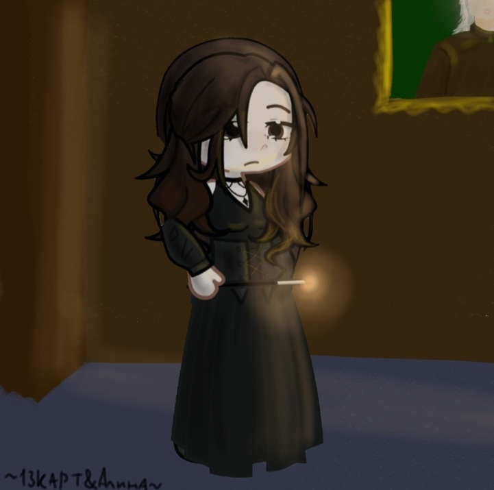 волосы прикольно обработаны, + за то что сама рисовала фон)