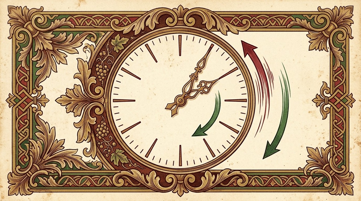 Минутная стрелка быстрее в 12 раз - но догнать часовую не так просто