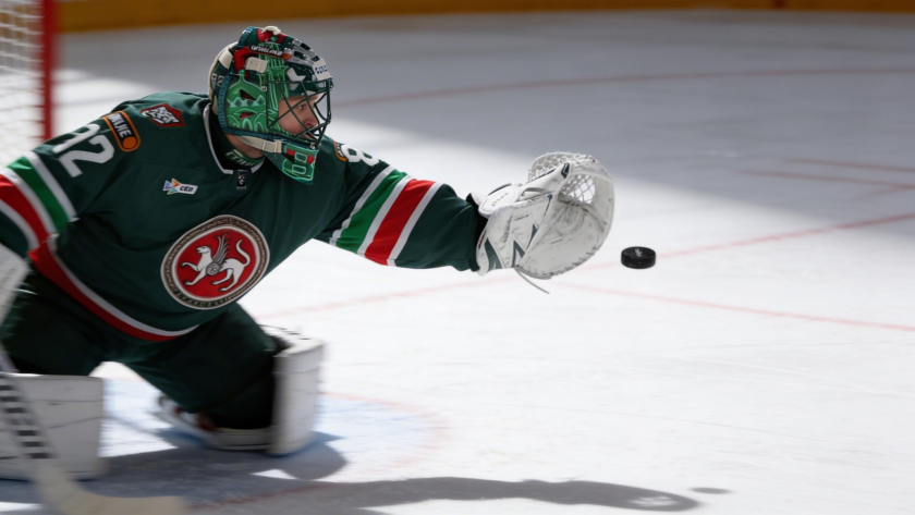    Вратарь "Ак Барса" Тимур Билялов Егор Алеев/ТАСС