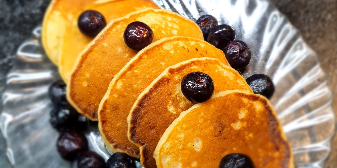 Оладьи на кефире с бананами