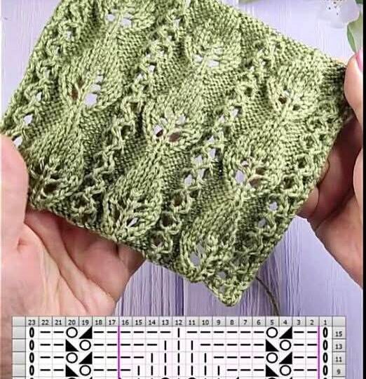 Готовимся к лету: 10 красивых ажурных узор для вязания спицами со схемами